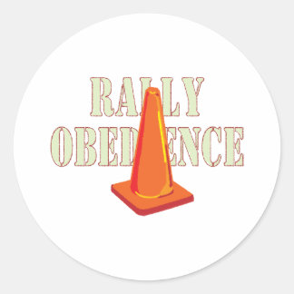 Rally Obedience Classic Round Sticker