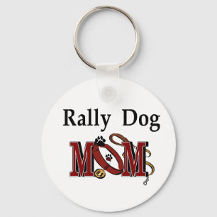 Rally Obedience Dog Mom Gifts Key Ring