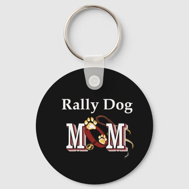 Rally Obedience Dog Mom Gifts Key Ring (Front)