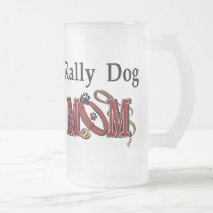 Rally Obedience Dog Mum Gifts Frosted Glass Beer Mug