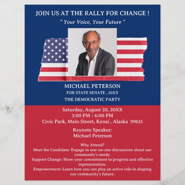 Rally Or Event USA Political Campaign Flyer (Front)