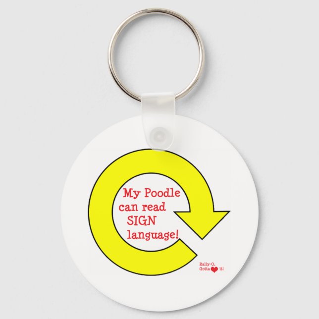 Rally poodle key ring (Front)