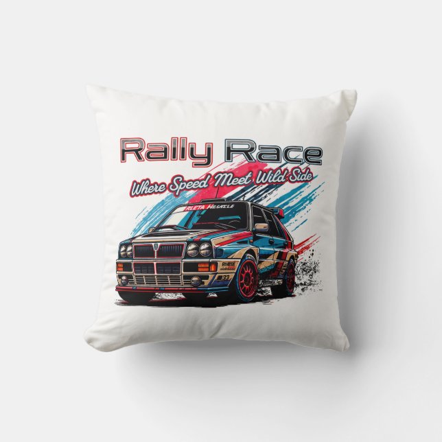 RALLY RACE VINTAGE - WHEN SPEED MEET WILD SIDE! CUSHION (Front)