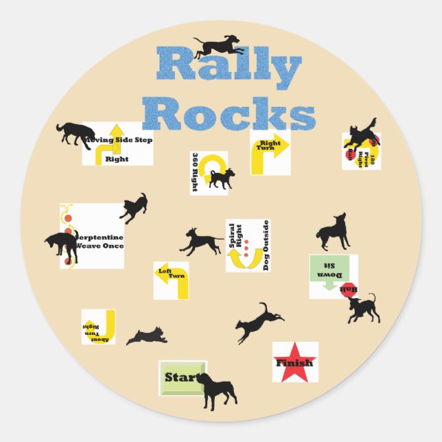 Rally Rocks Classic Round Sticker (Front)