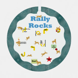 Rally Rocks Dogs Metal Tree Decoration