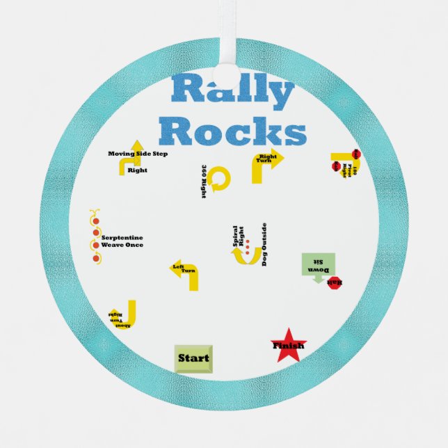 Rally Rocks Metal Tree Decoration (Front)