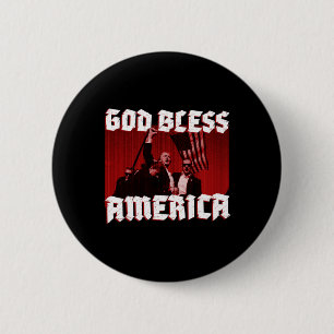 Rally Shooting God Bless America In 2024  6 Cm Round Badge