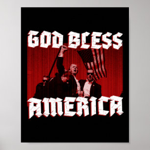 Rally Shooting God Bless America In 2024  Poster