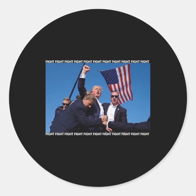 Rally Shooting Trump Shooting Trump Ination  Classic Round Sticker (Front)