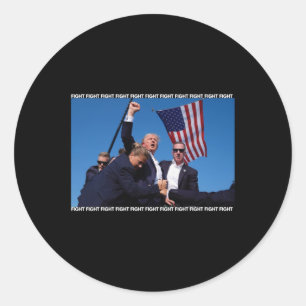 Rally Shooting Trump Shooting Trump Ination Classic Round Sticker