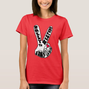 Rally to Restore Sanity Peace Fingers Womens T-Shirt
