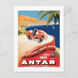 Rallye Automobile Monte Carlo Postcard