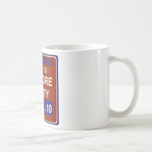 rallytorestoresanitywhite coffee mug