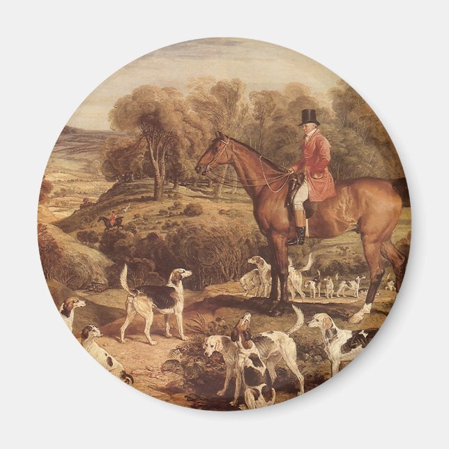 Ralph Lambton and his Hounds by James Ward Magnet (Front)
