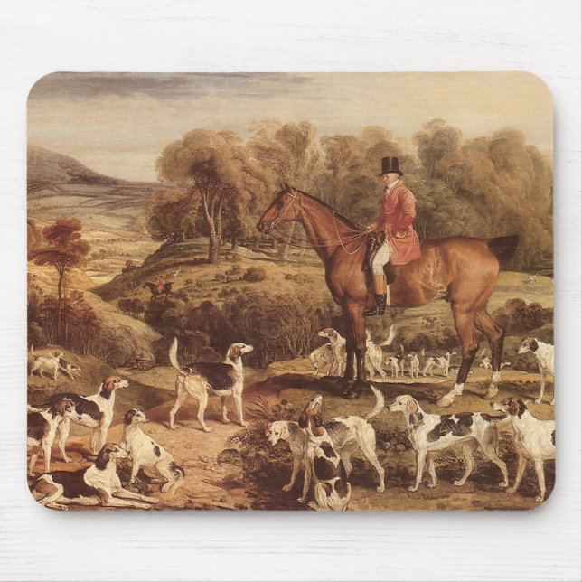Ralph Lambton and his Hounds by James Ward Mouse Mat (Front)