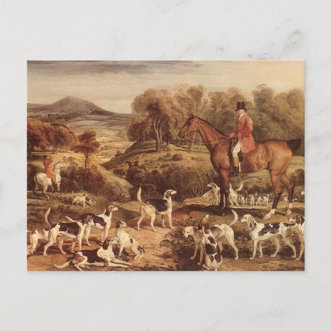 Ralph Lambton and his Hounds by James Ward Postcard (Front)