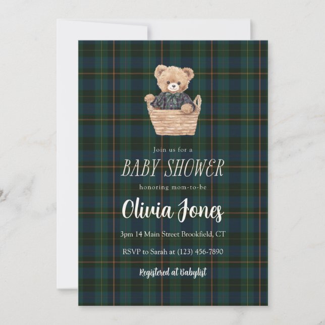 Ralph Lauren Baby Shower Invitation Card (Front)
