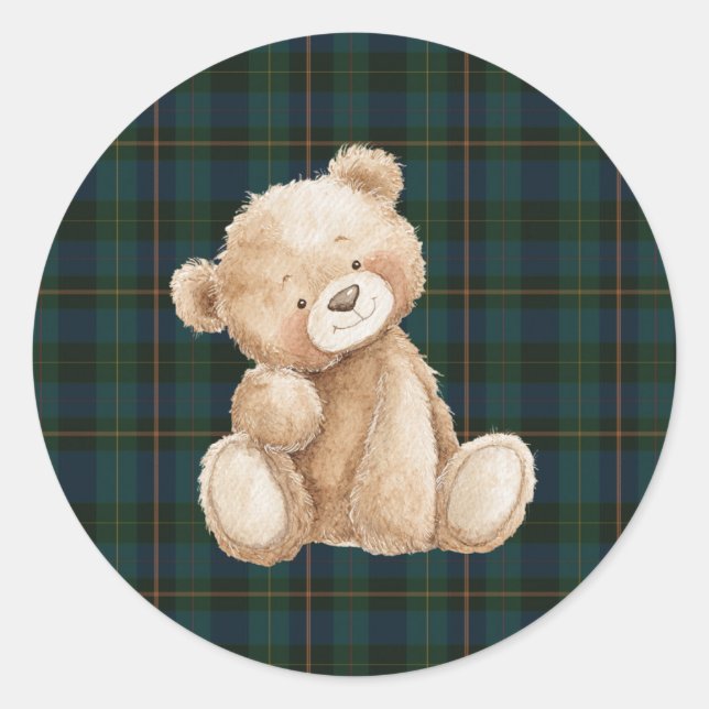Ralph Lauren Inspired Baby Shower  Classic Round Sticker (Front)