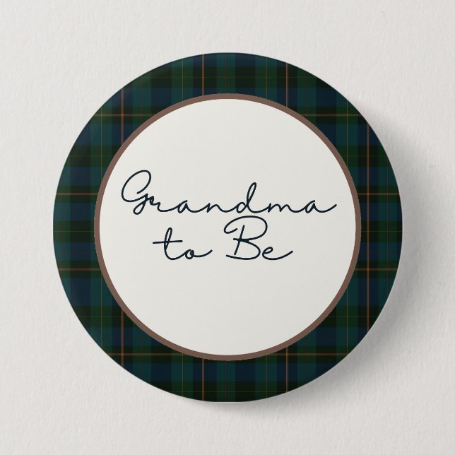 Ralph Lauren Inspired Baby Shower Grandma to Be 7.5 Cm Round Badge (Front)