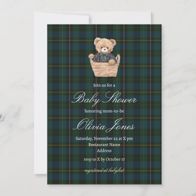 Ralph Lauren Inspired Baby Shower Invitation (Front)