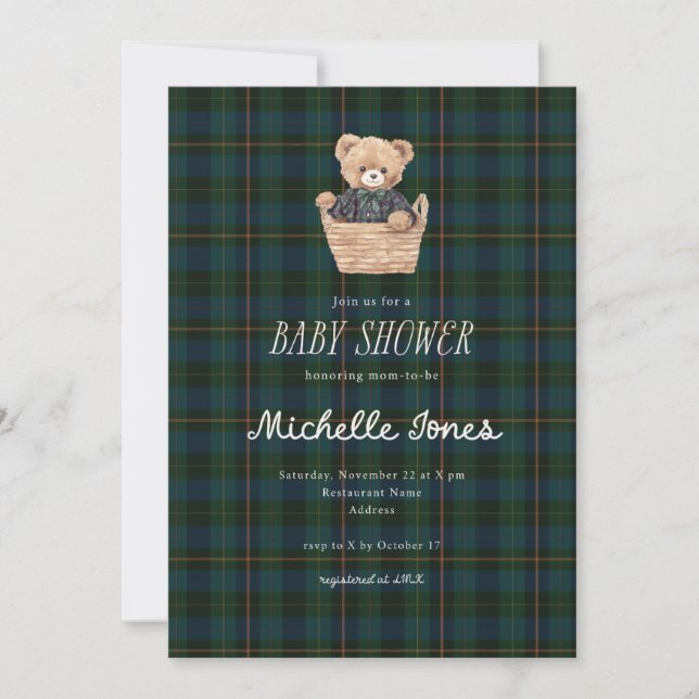 Ralph Lauren Inspired Baby Shower Invitation (Front)