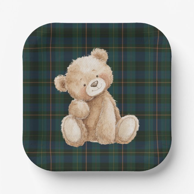 Ralph Lauren Inspired Baby Shower Paper Plates (Front)