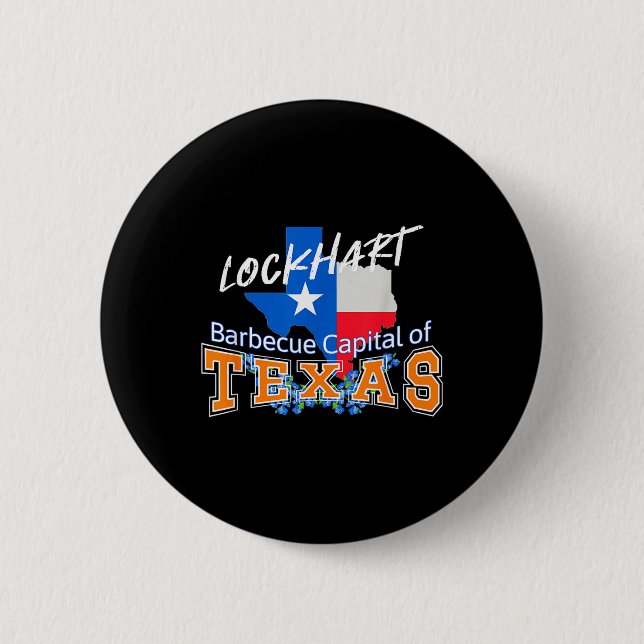Ralph Lauren Lockhart Texas Barbecue , Black, Smal 6 Cm Round Badge (Front)