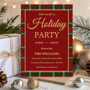 Ralph Lauren Tartan Plaid Holiday Party Invitation