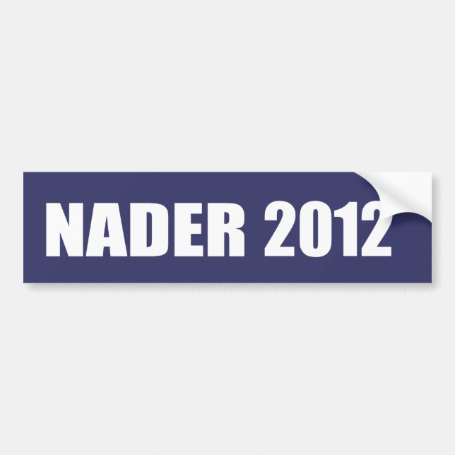 RALPH NADER Election Gear Bumper Sticker (Front)
