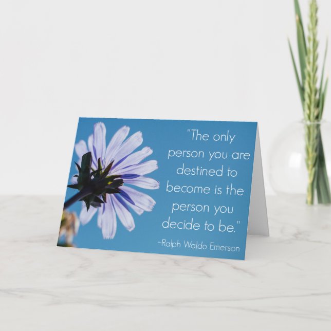 Ralph Waldo Emerson Quote Greeting Card (Front)