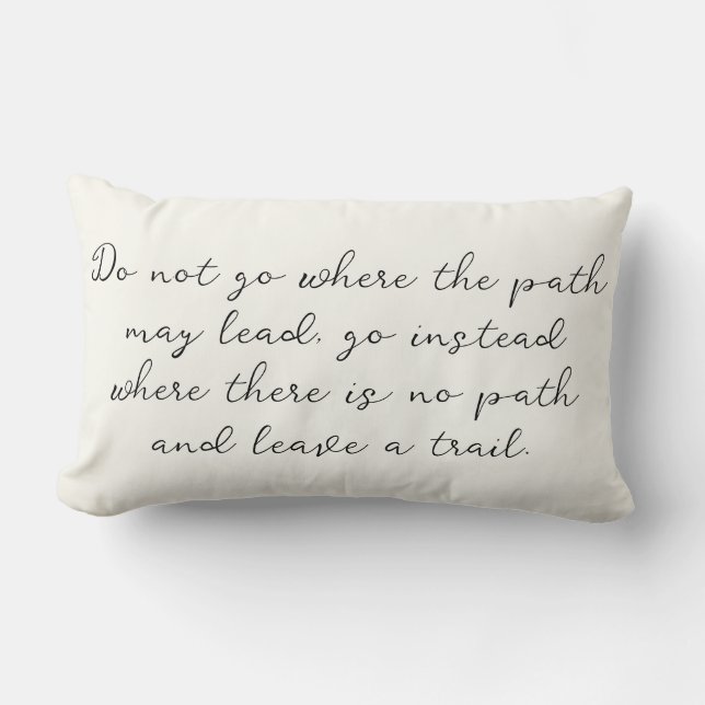Ralph Waldo Emerson Quote Lumbar Cushion (Front)