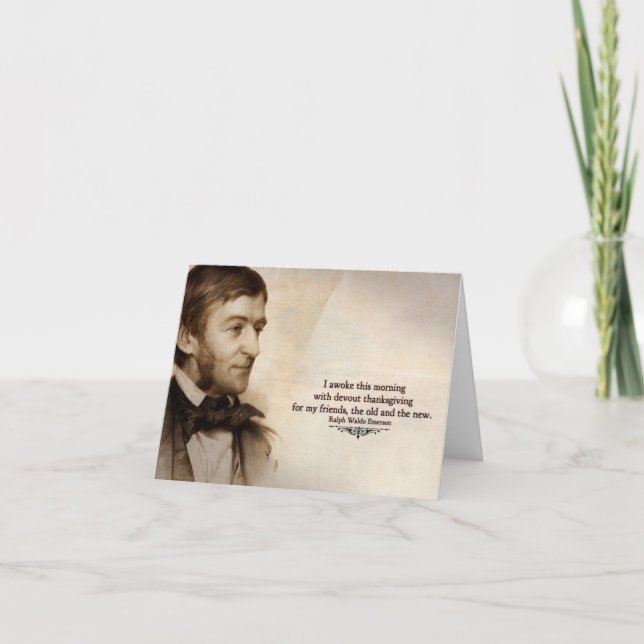Ralph Waldo Emerson Thank You Card (Front)