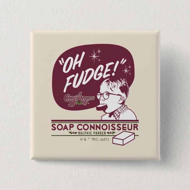 Ralphie Parker - Soap Connoisseur 15 Cm Square Badge (Front)