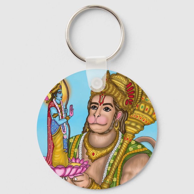 Ram and Hanuman Keychain (Front)