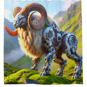 Ram Bot Shower Curtain