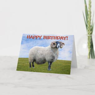 Ram customisable birthday card