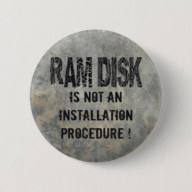 Ram Disc 6 Cm Round Badge (Front)