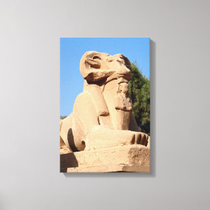Ram-headed Sphinx in Karnak Temple - Egypt Canvas Print