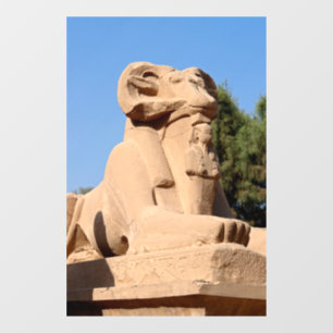 Ram-headed Sphinx in Karnak Temple - Egypt Window Cling