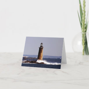 Ram Island Ledge Light, Portland Harbour Maine Note Card