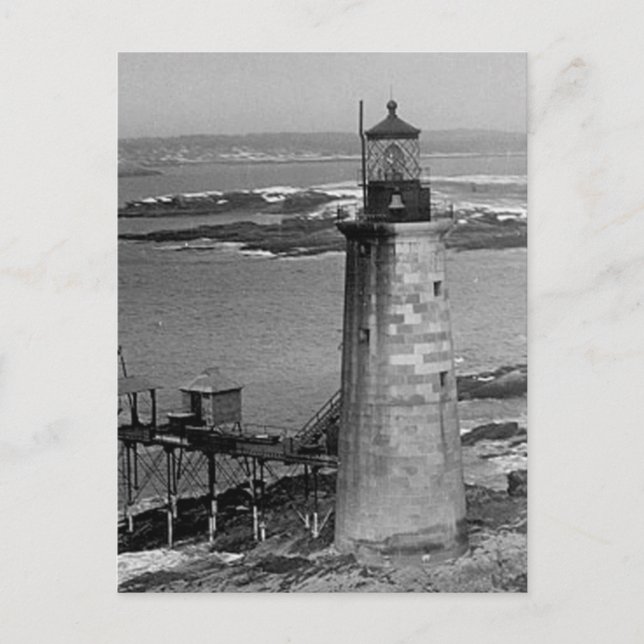 Ram Island Ledge Lighthouse Postcard (Front)