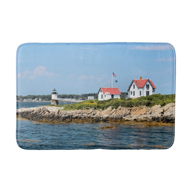 Ram Island Lighthouse, Maine Bath Mat (Front)