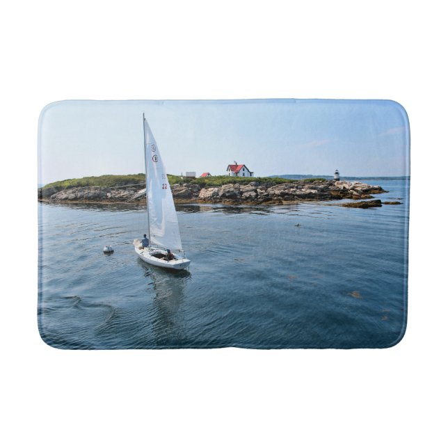 Ram Island Lighthouse, Maine Bath Mat (Front)