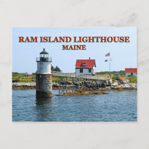 Ram Island Lighthouse, Maine Postcard
