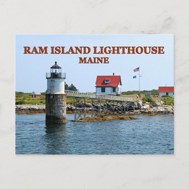 Ram Island Lighthouse, Maine Postcard (Front)