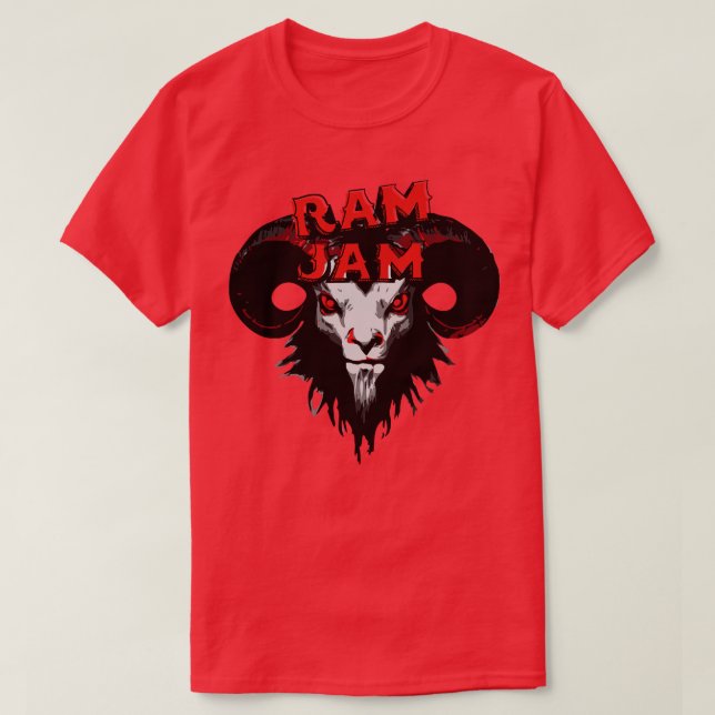 Ram Jam Retro Rock Music T-Shirt (Design Front)