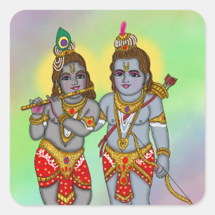 Ram & Krishna Sticker
