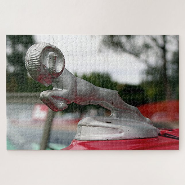 Ram old car hood ornament jigsaw puzzle (Horizontal)
