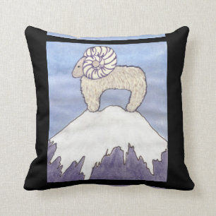 ram on BLACK pillow