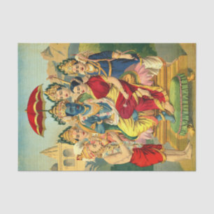 Ram Panchayatan by Raja Ravi Varma Tissue Paper